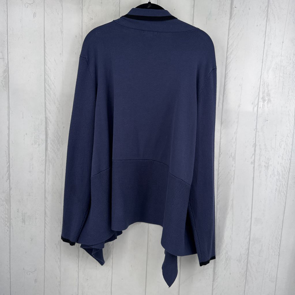 3X open front flowy cardi