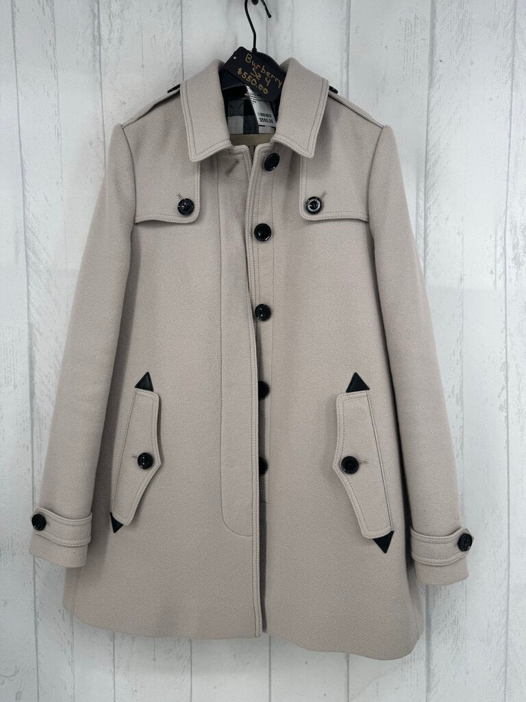 4 wool-blend short trench coat