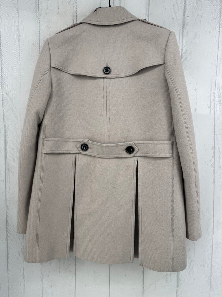 4 wool-blend short trench coat
