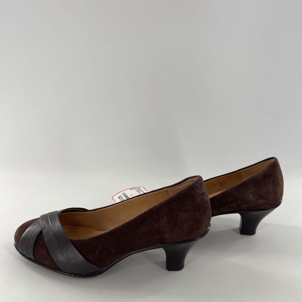 9w leather & suede low-heel pump