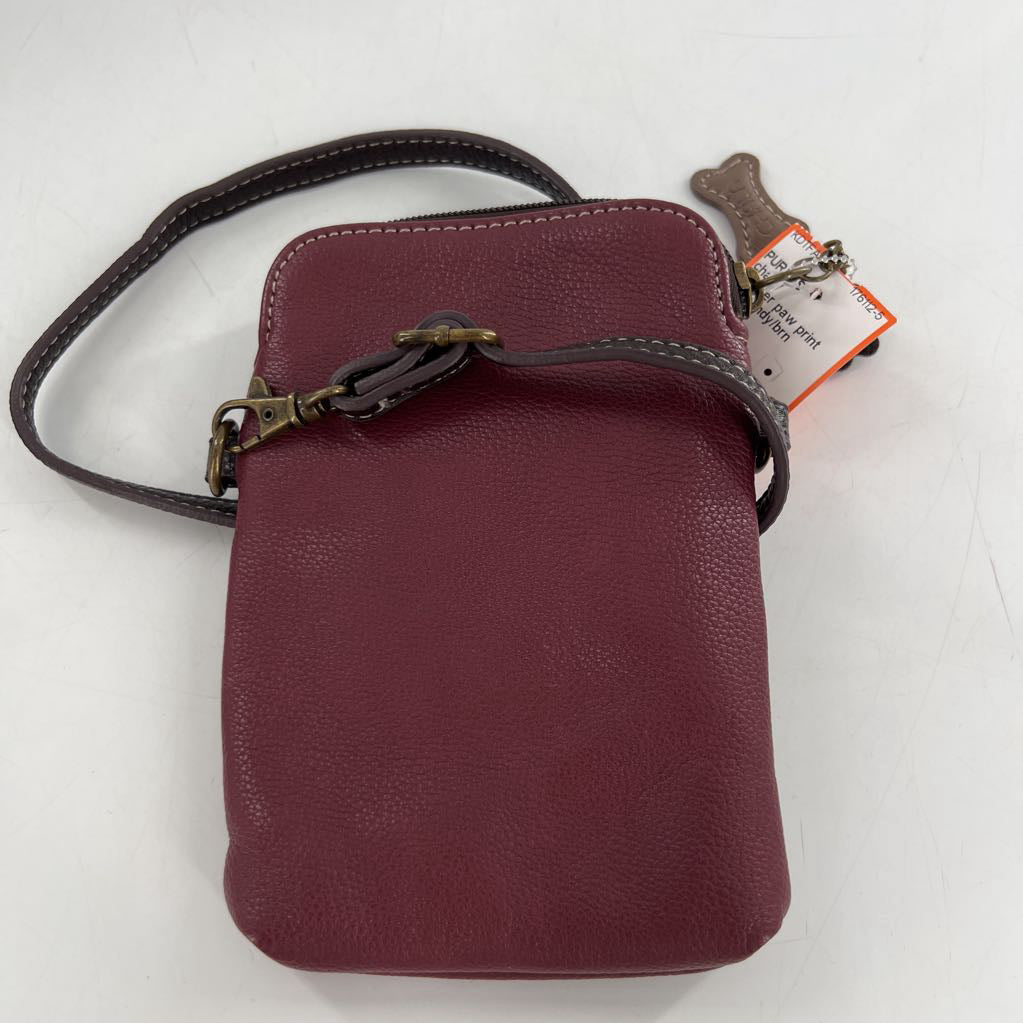 leather paw print crossbody