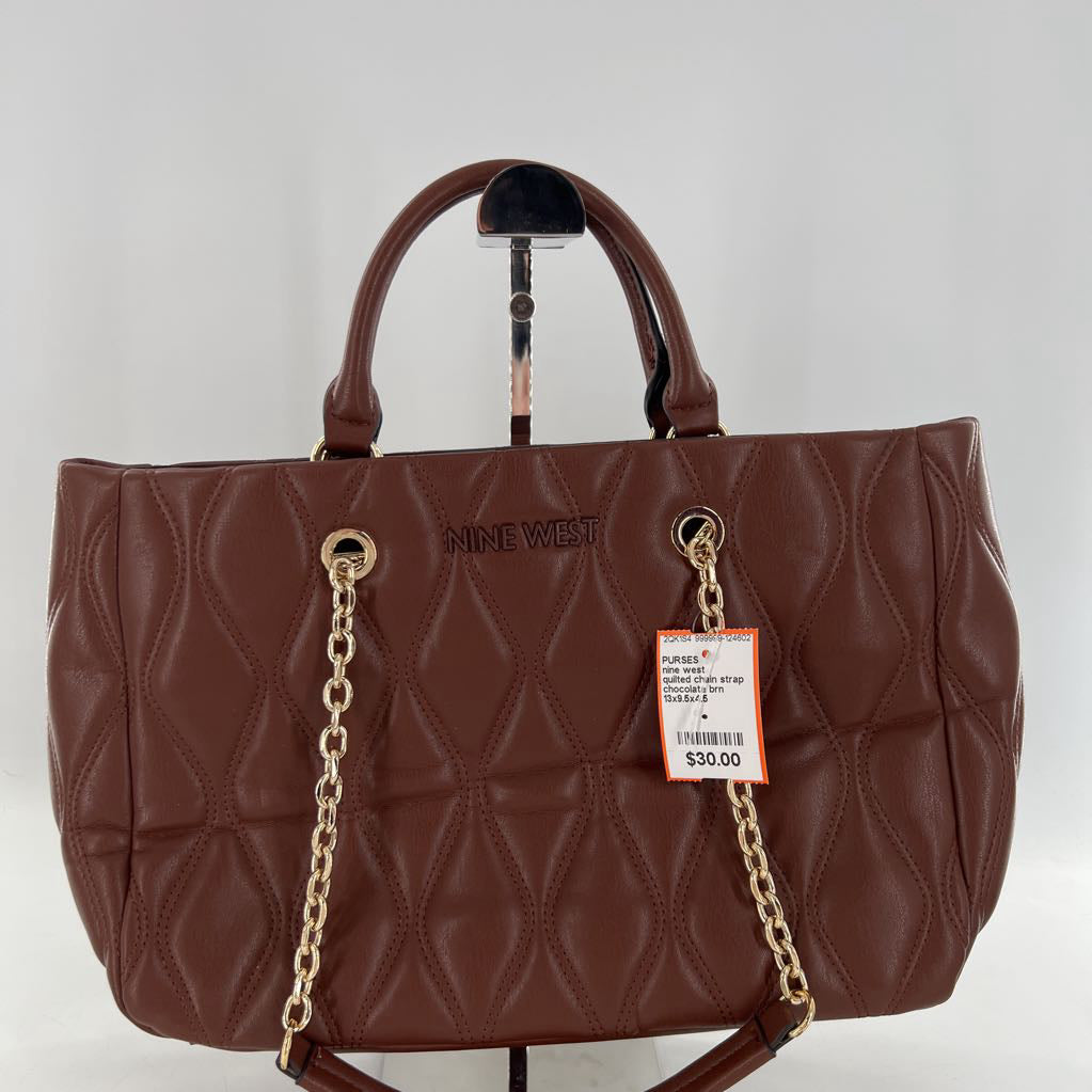 quilted chain strap tote