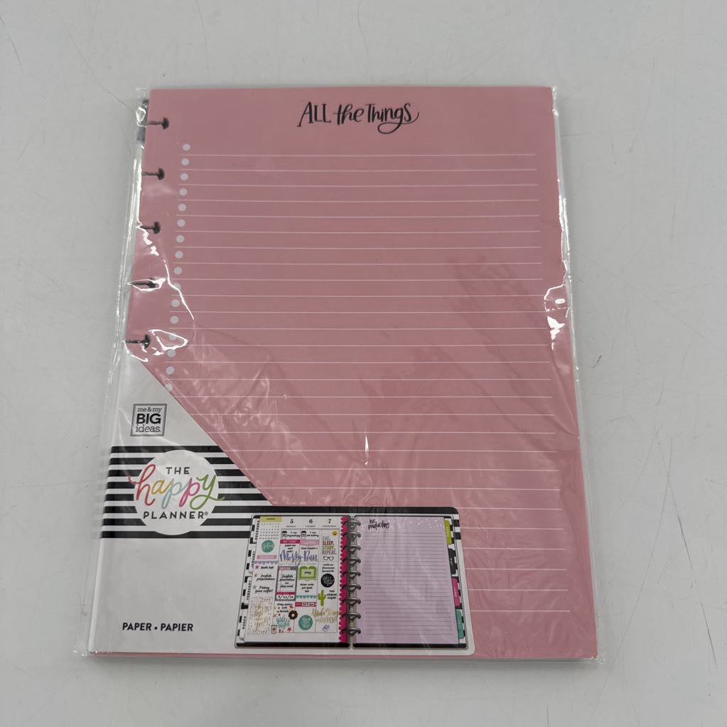 the happy planner spiral planner refill/all the things