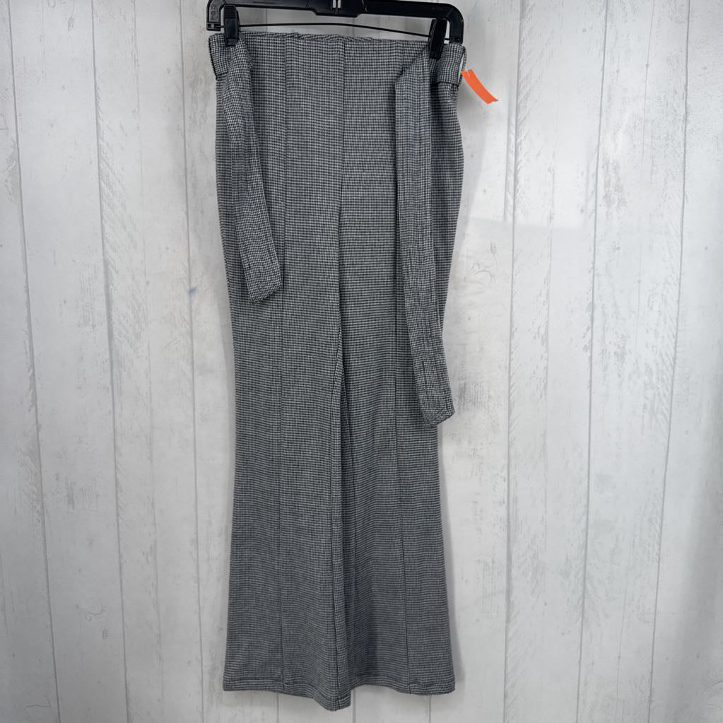 S houndstooth print flare leg pant