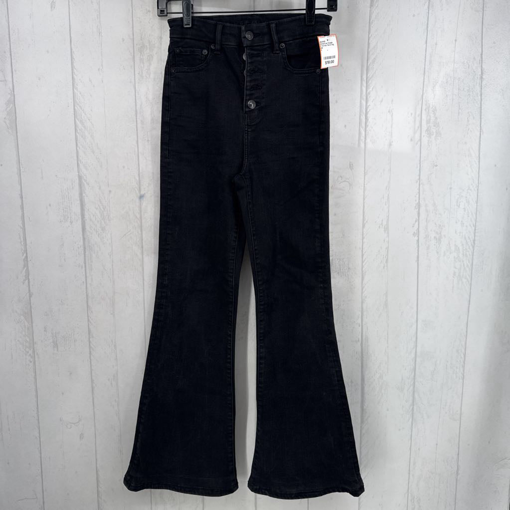 0 hi-rise flare leg jean