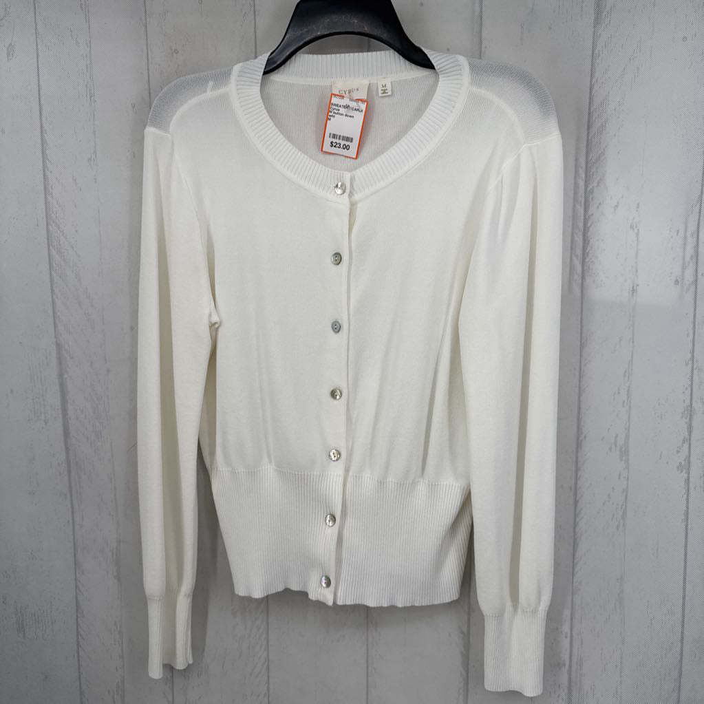 M button down cardi