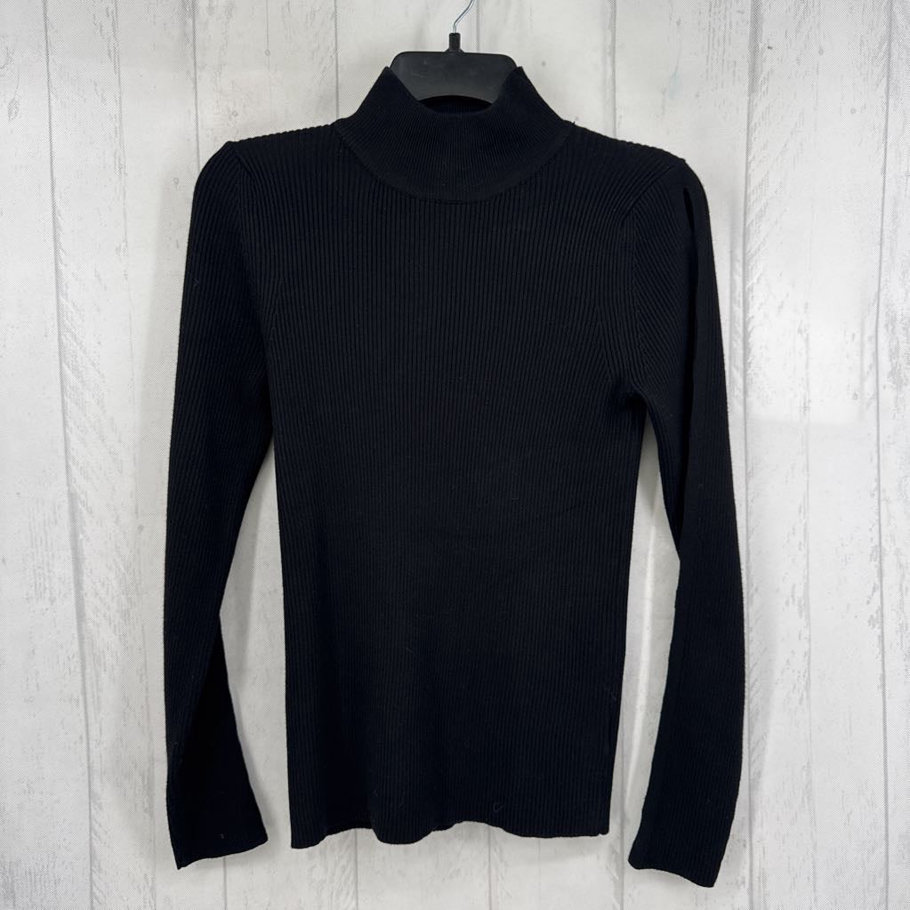 M ribbed t-neck l/s top