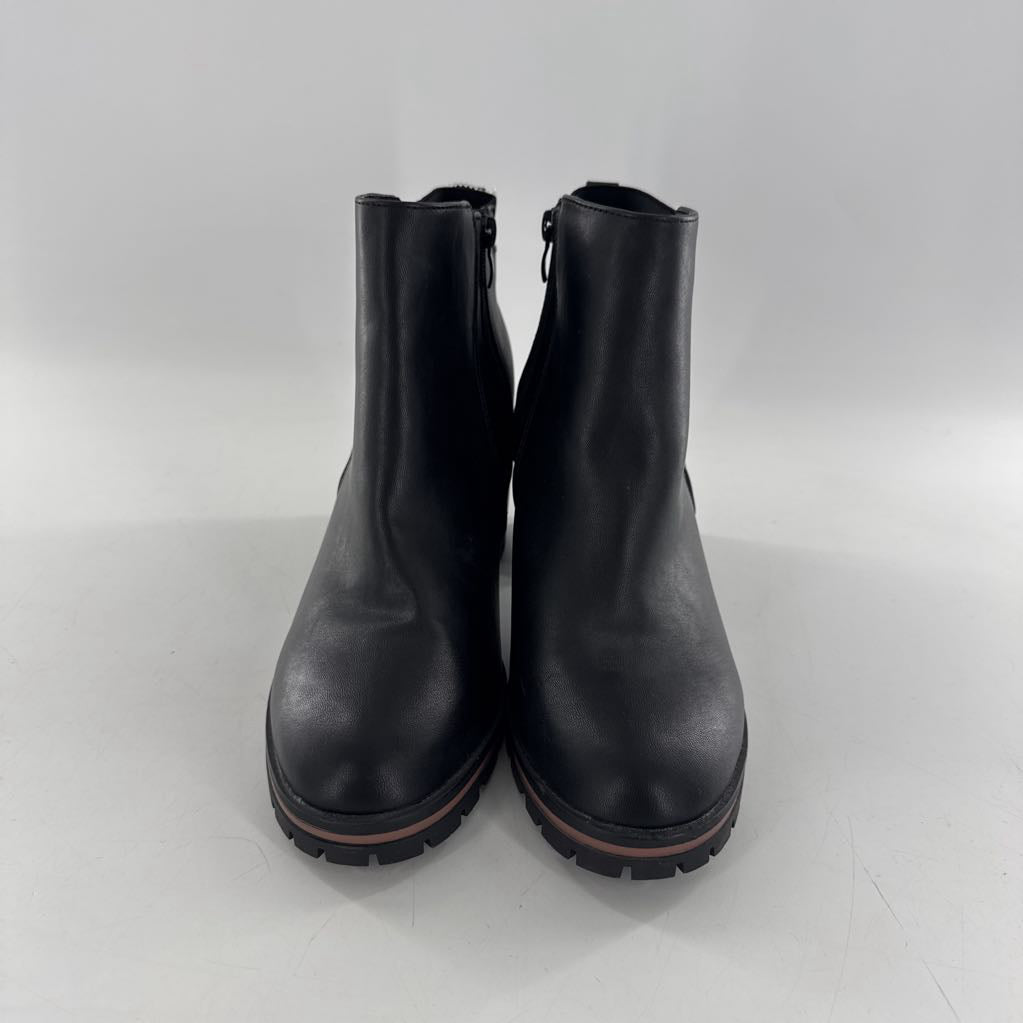 9 chunky block heel side zip ankle boot