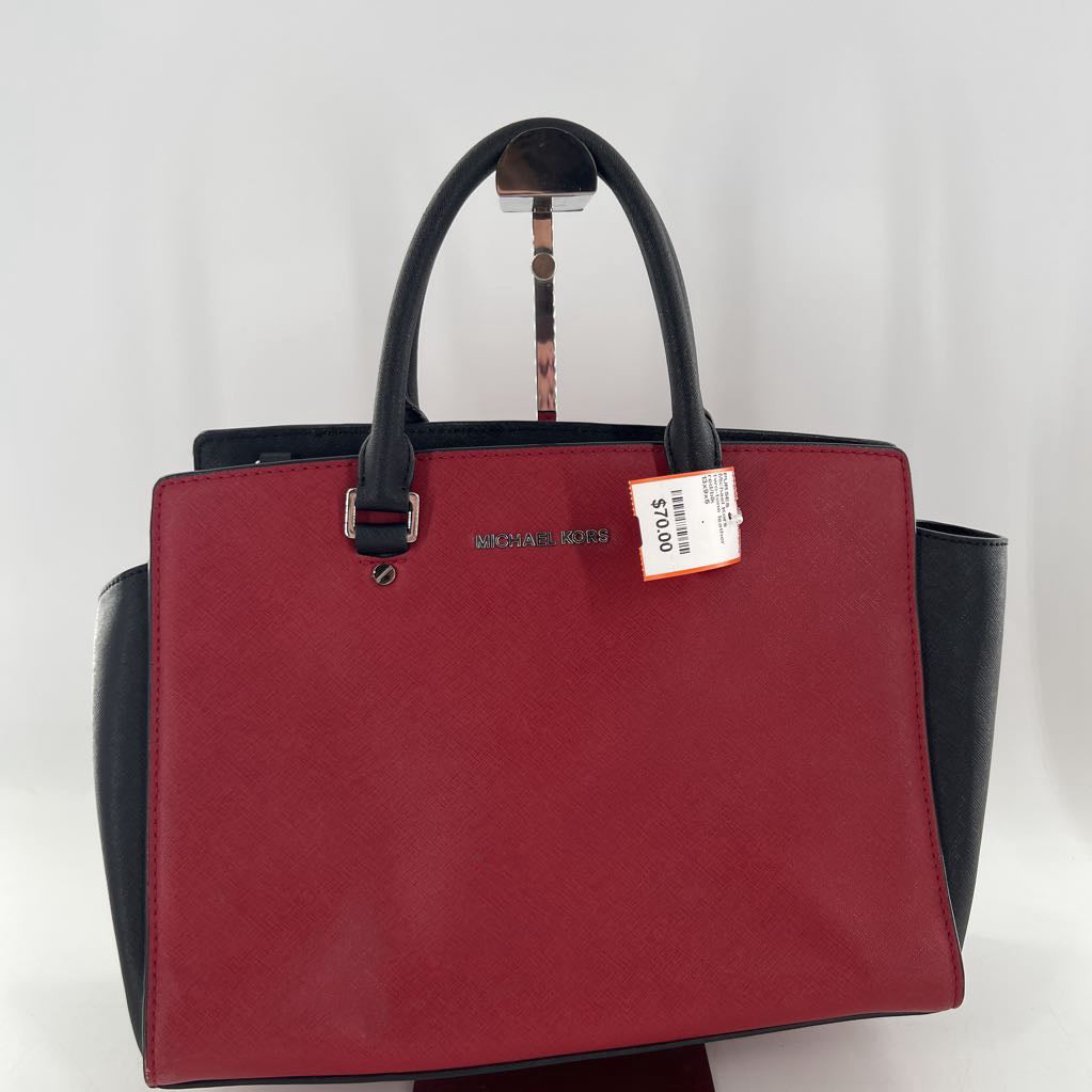 Michael Kors Selma Two-tone Leather Satchel