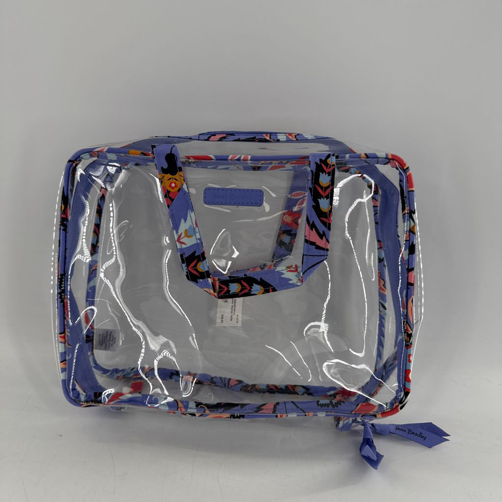 clear plastic/pvc cosmetic travel tote bag