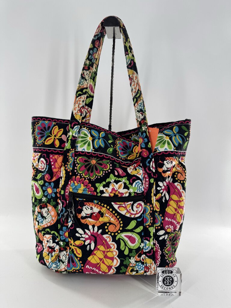 Mickey/Minnie mouse quilted paisley/floral tote