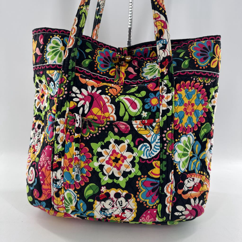 Mickey/Minnie mouse quilted paisley/floral tote