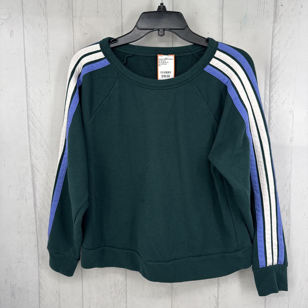 XS striped slv creneck sweatshirt