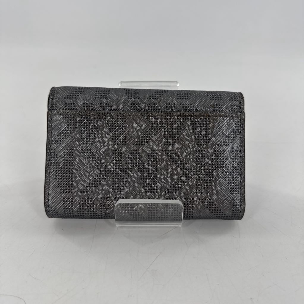 monogram flap card holder wallet