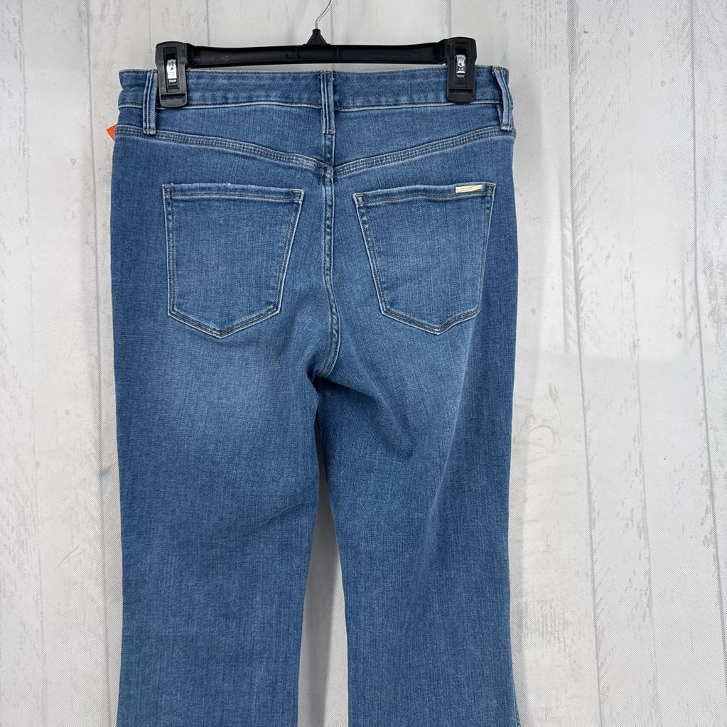 2 hi-rise flare leg jean