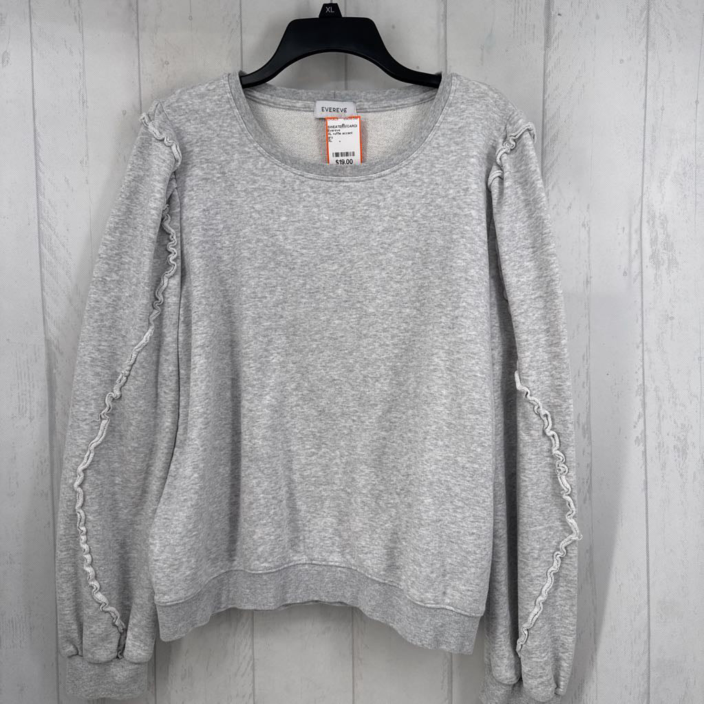 XL ruffle accent sweatshirt