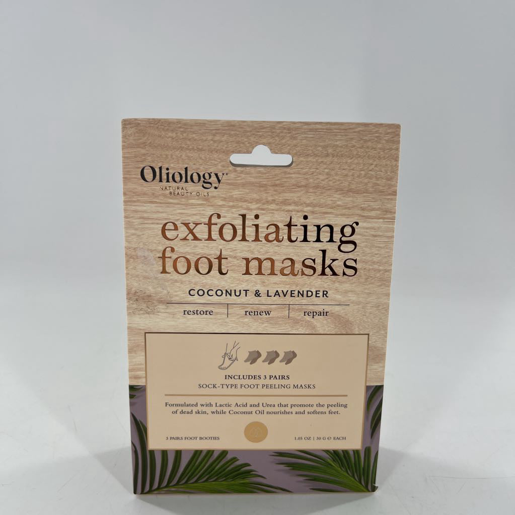 exfoliating foot masks-coconut & lavender