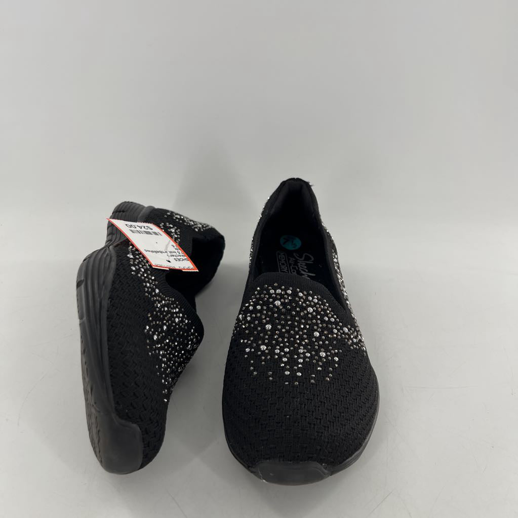 7.5 knit embelished slip-ons