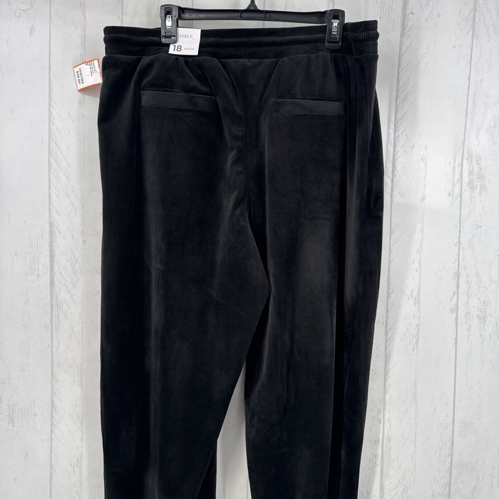 R85 18 velour ribbed pull-on pant