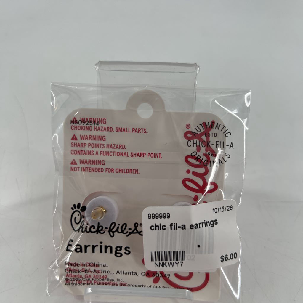 chic fil-a earrings