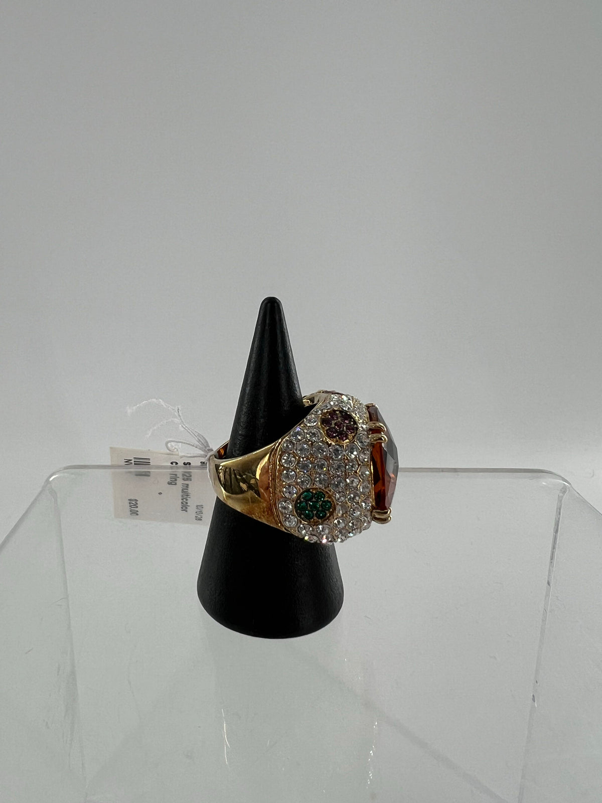 sz 7 .925 multicolor crytal ring