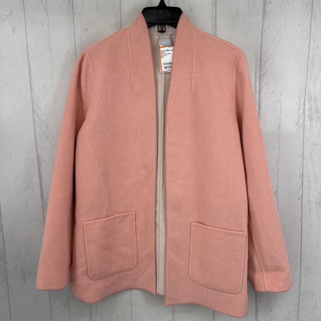 8/10 reversible wool blend cardi