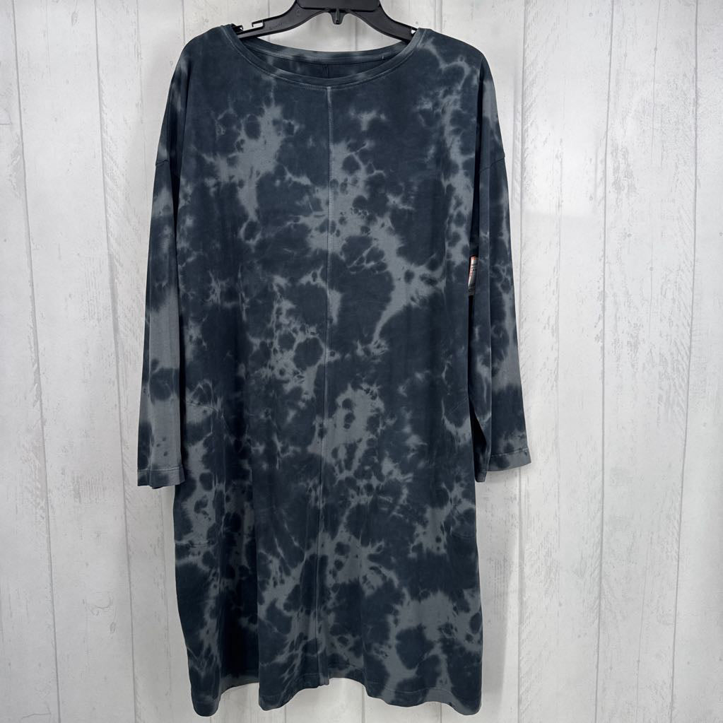 XL tie-dye l/s dress