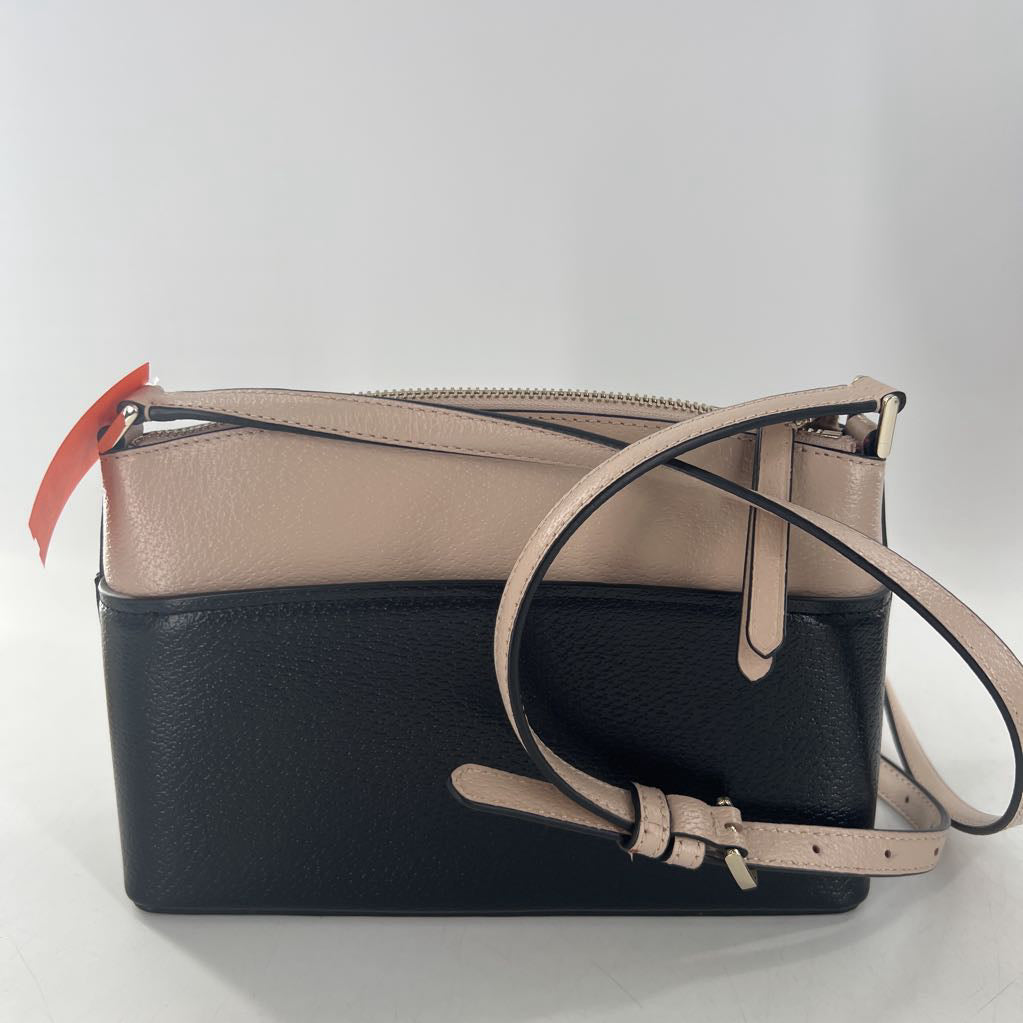 two-tone leather crossbody
