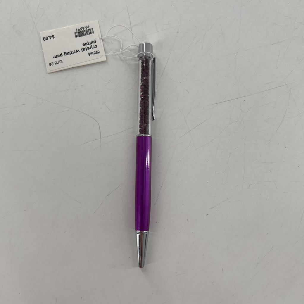 crystal writing pen-purple