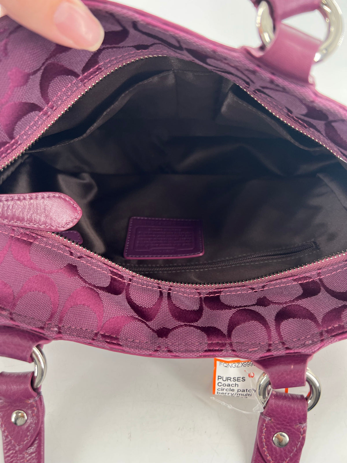 circle patchwork jacquard signature tote bag