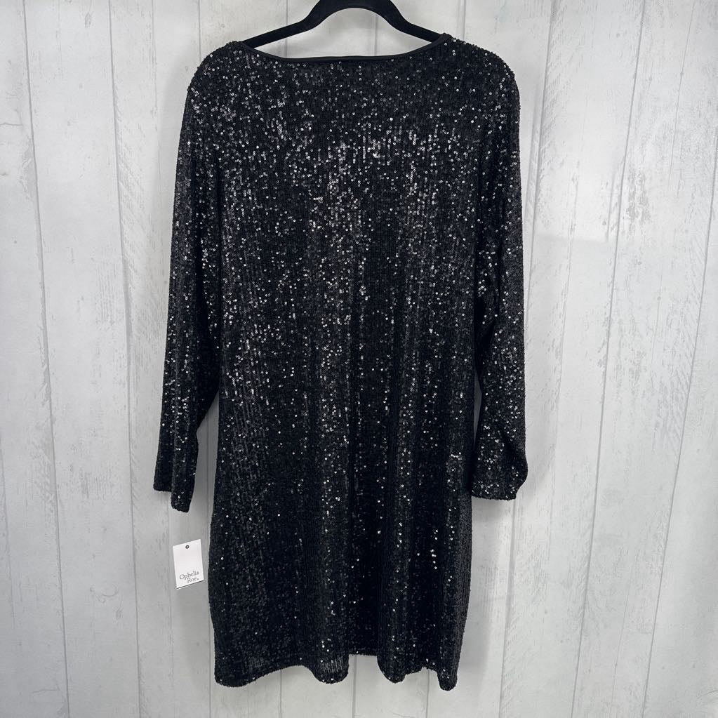 2X sequin l/s dress