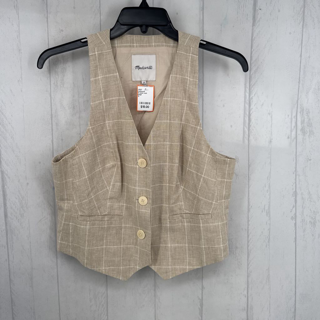 12 plaid vest