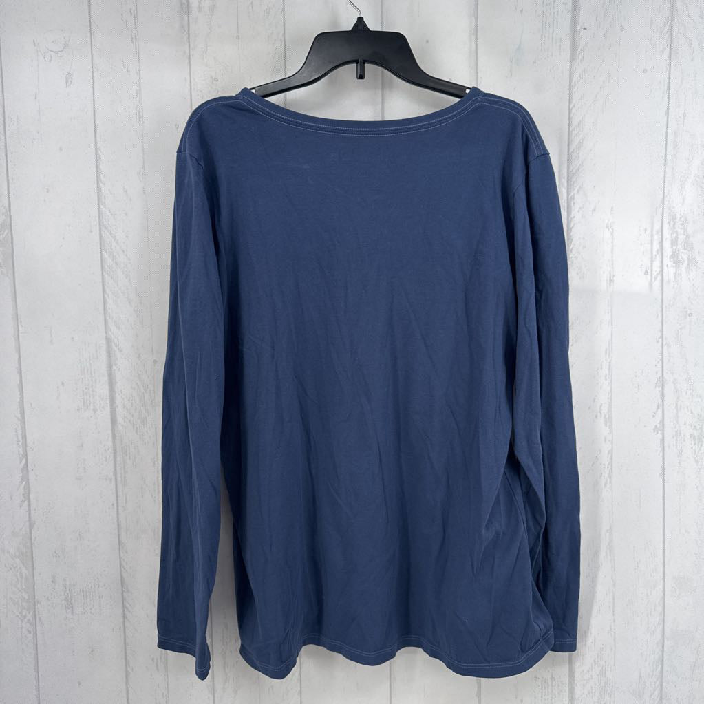 XL v-neck graphic l/s tee-i'll be watching you