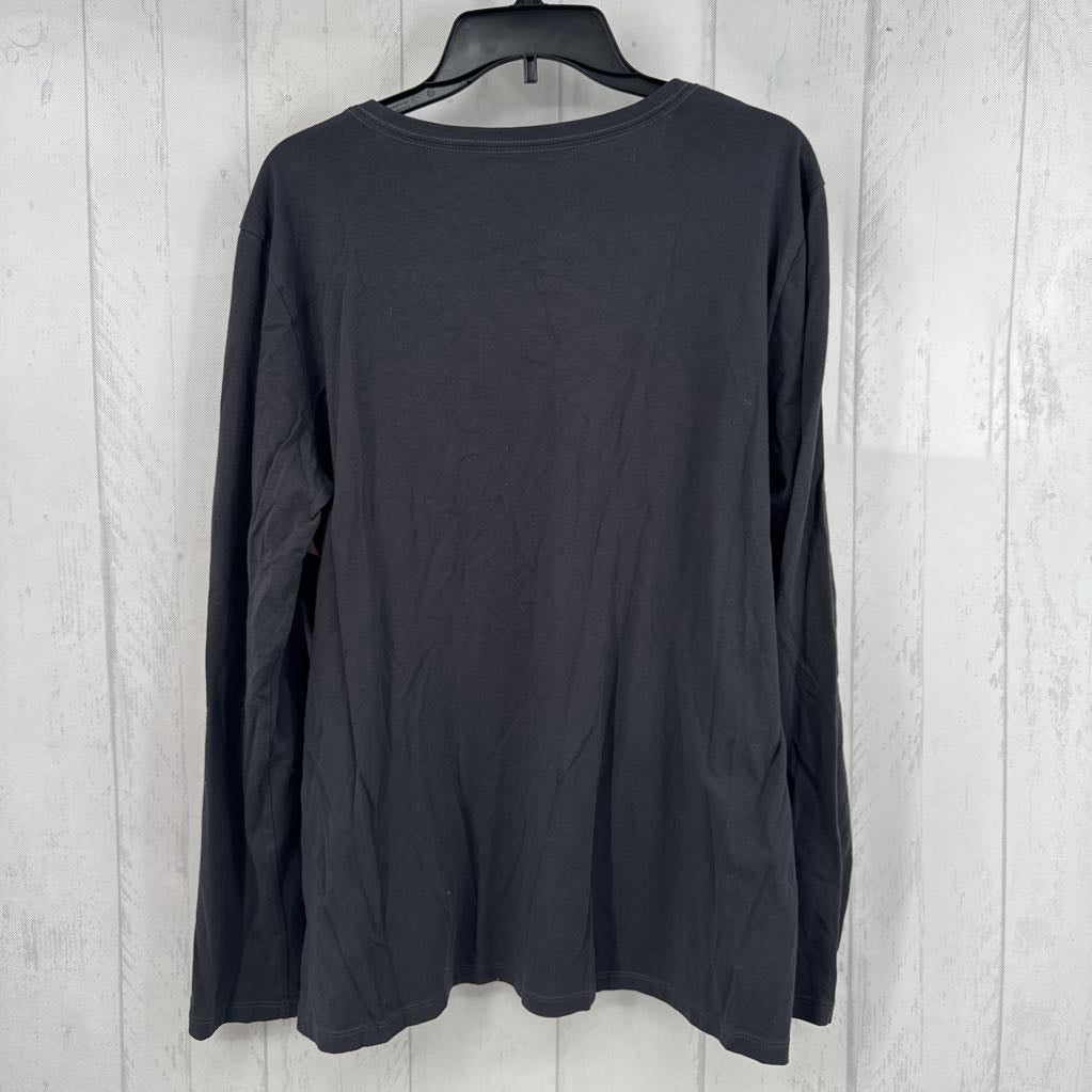 XL v-neck graphic l/s tee-pumpkins