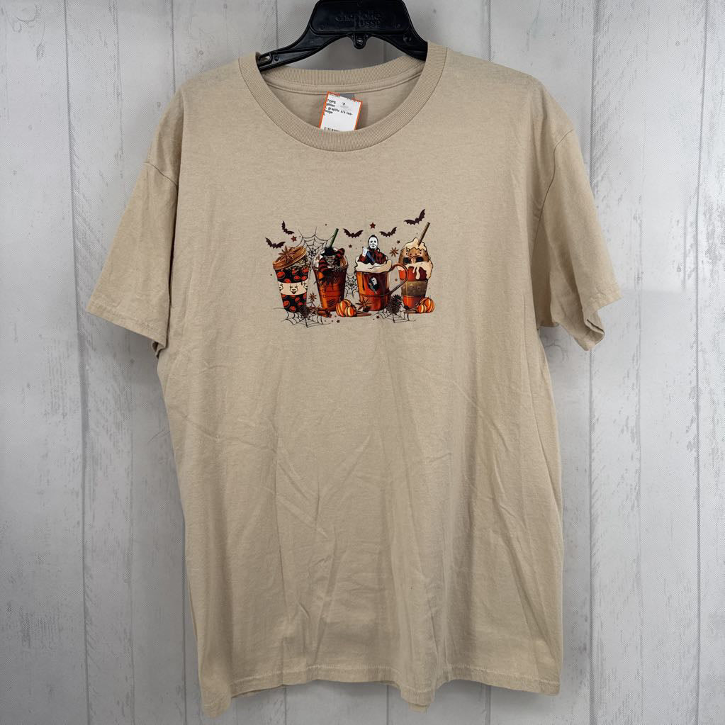 L graphic s/s tee-halloween/coffee