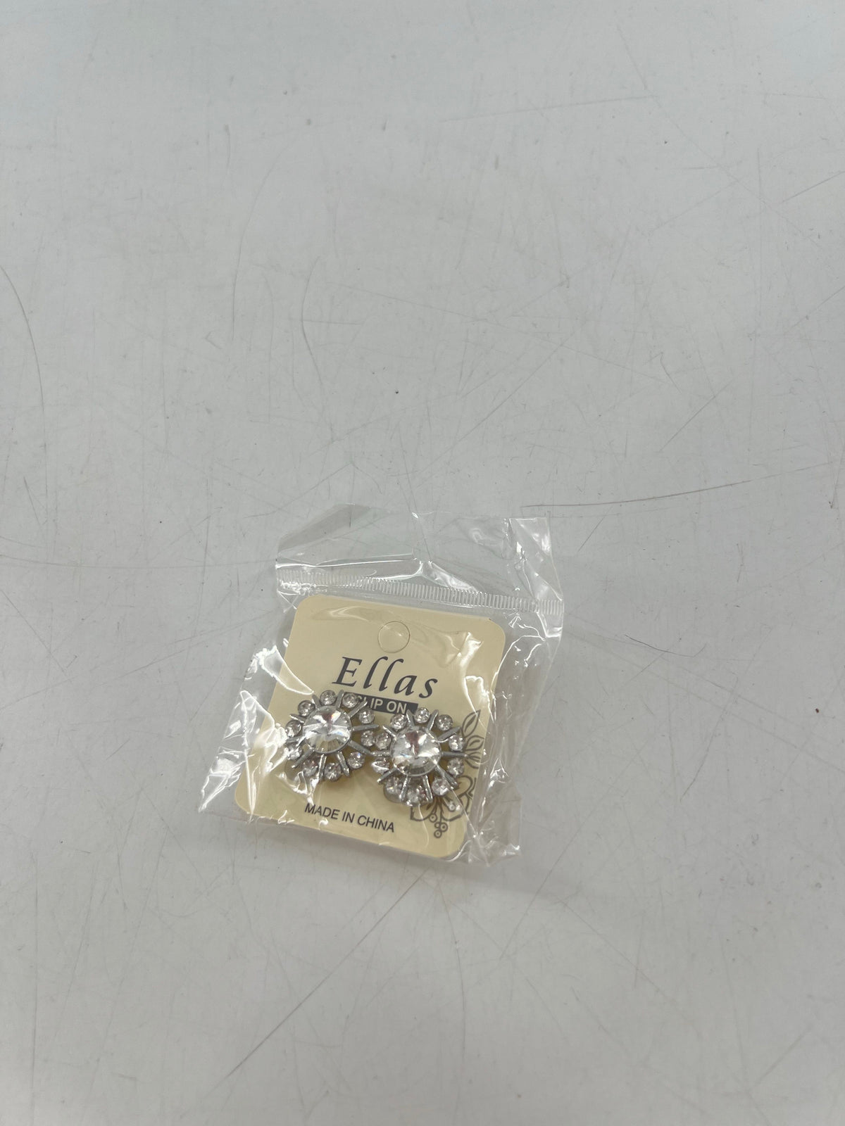 cz cluster clip-on earrings
