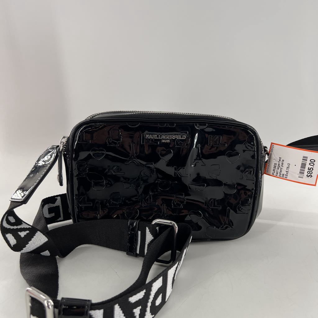 patent paris embossed crossbody