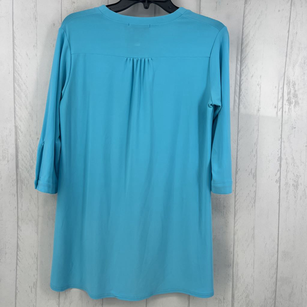 6 button down 3/4 slv top