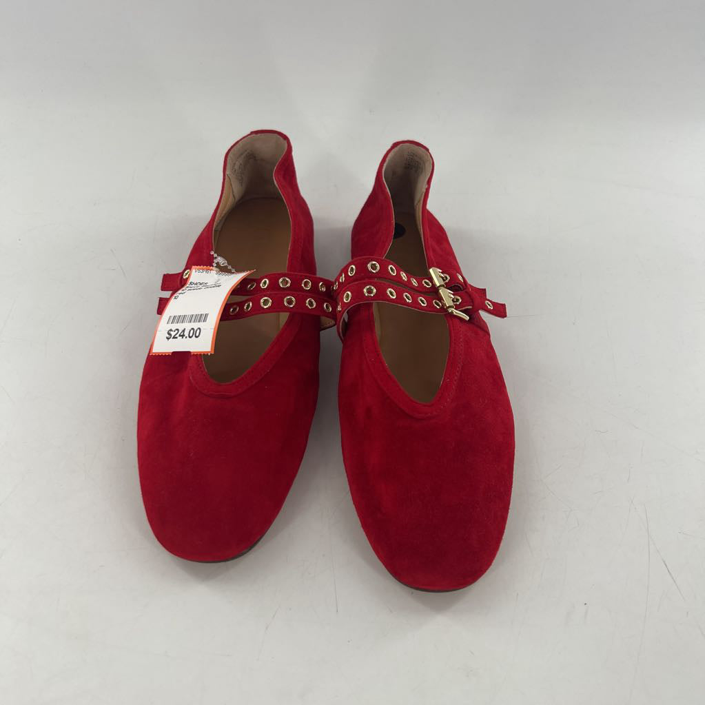 10 suede double buckle mary-janes