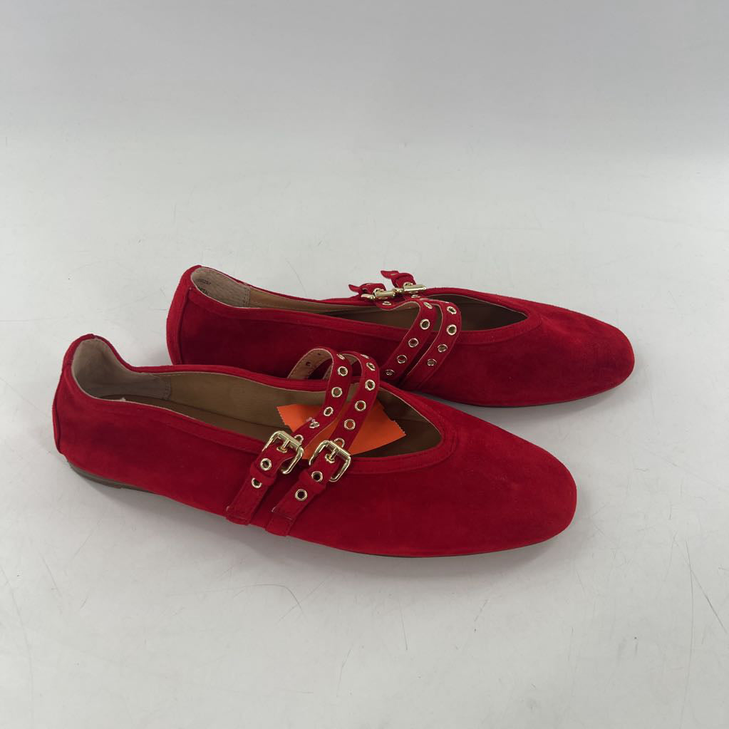 10 suede double buckle mary-janes