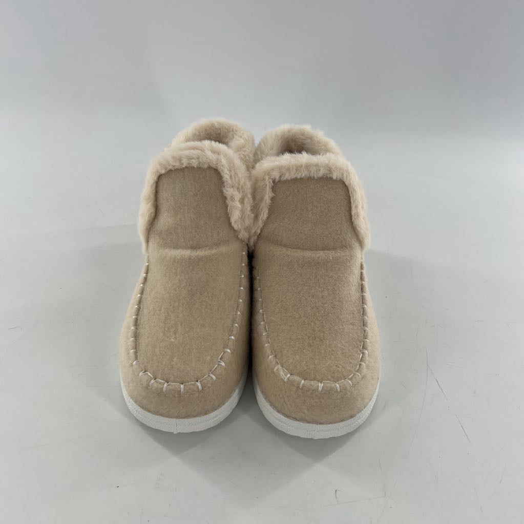 7 faux fur lined slip on bootie