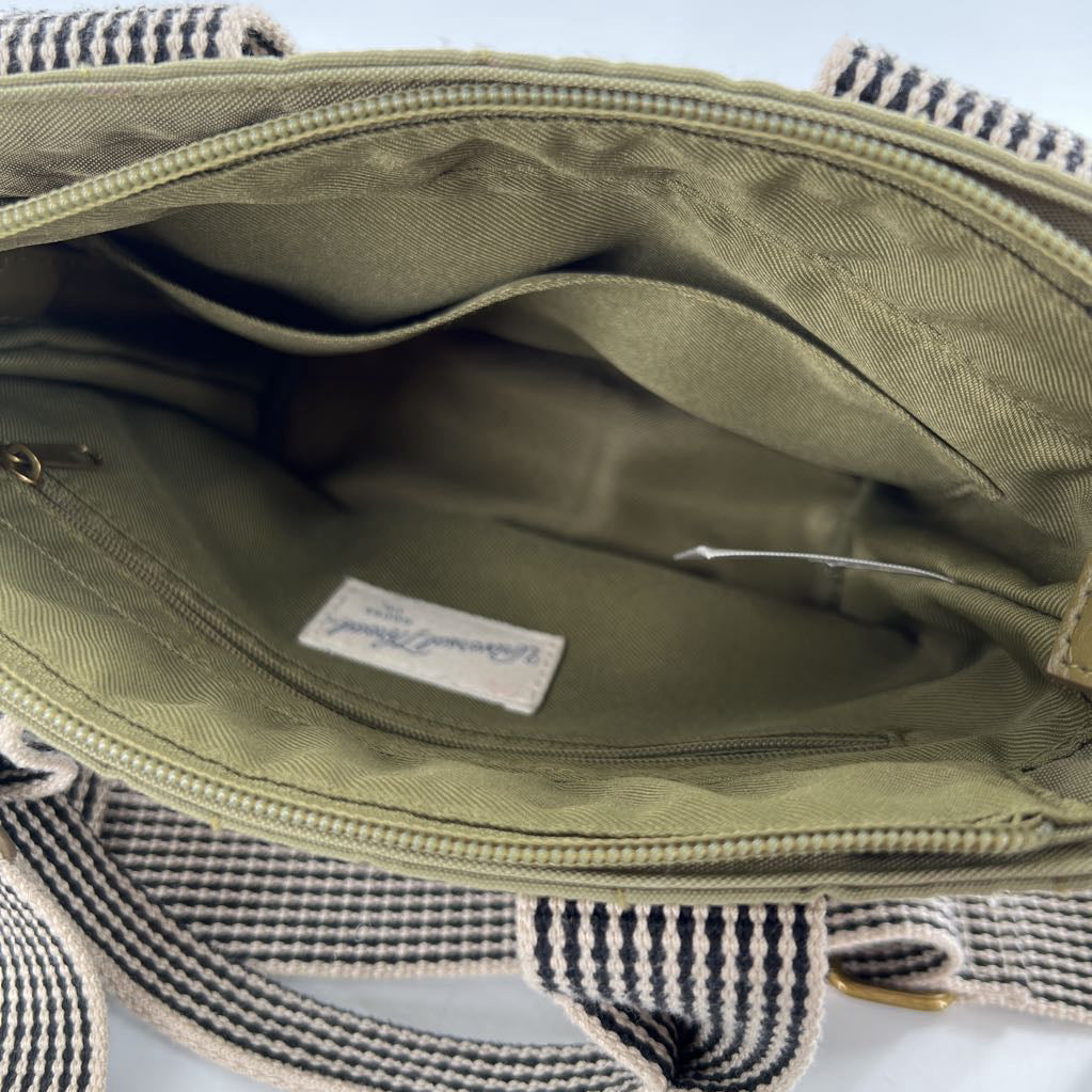 nylon quilted mini crossbody w/ woven strap
