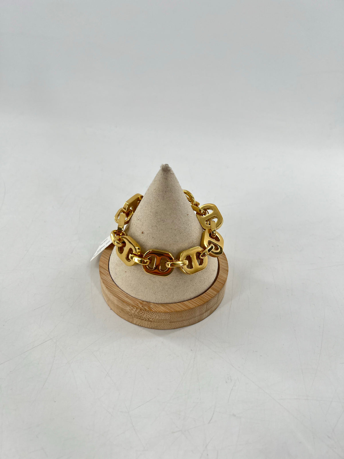 gold tone link toggle bracelet