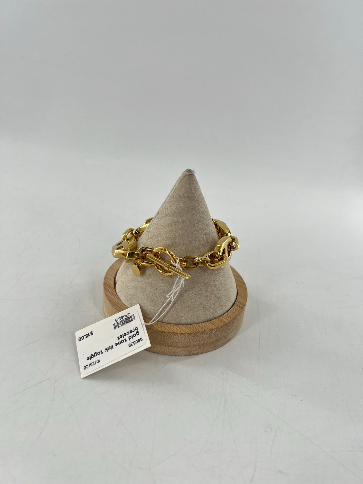 gold tone link toggle bracelet