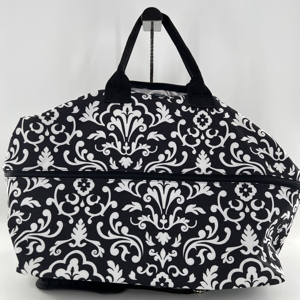 damask print overnight bag