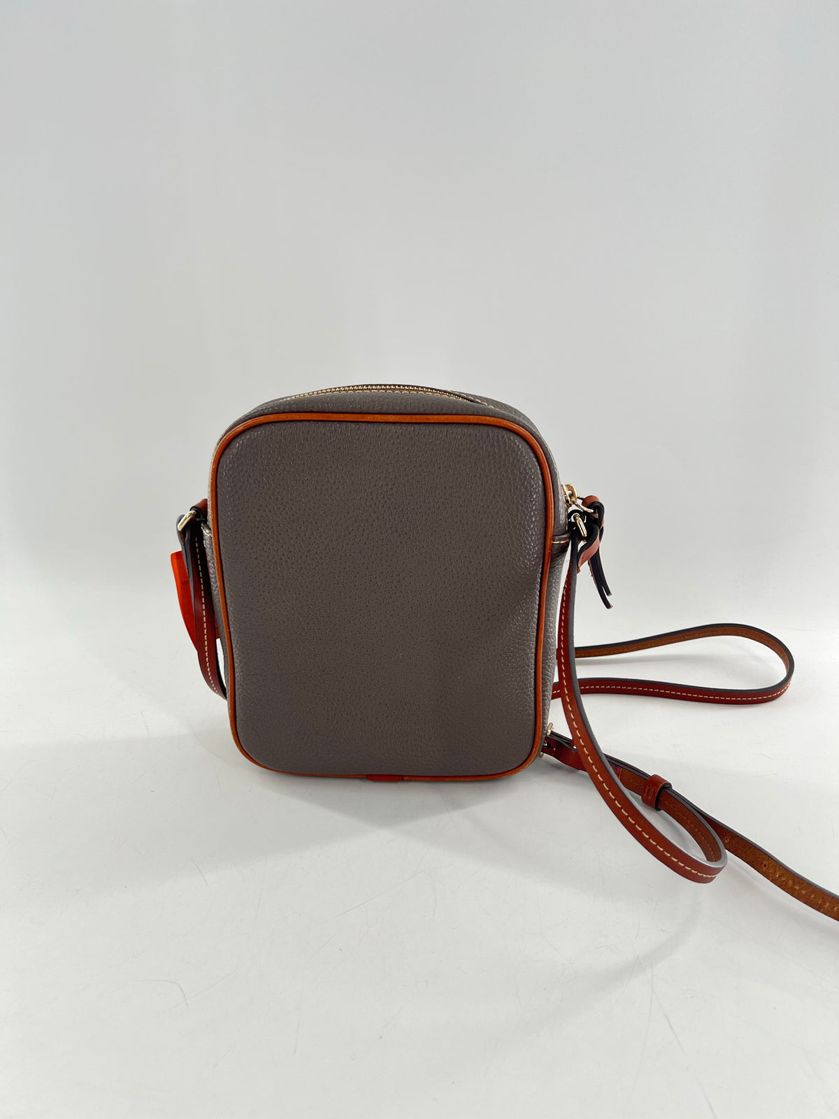 pebbled crossbody zip front pocket