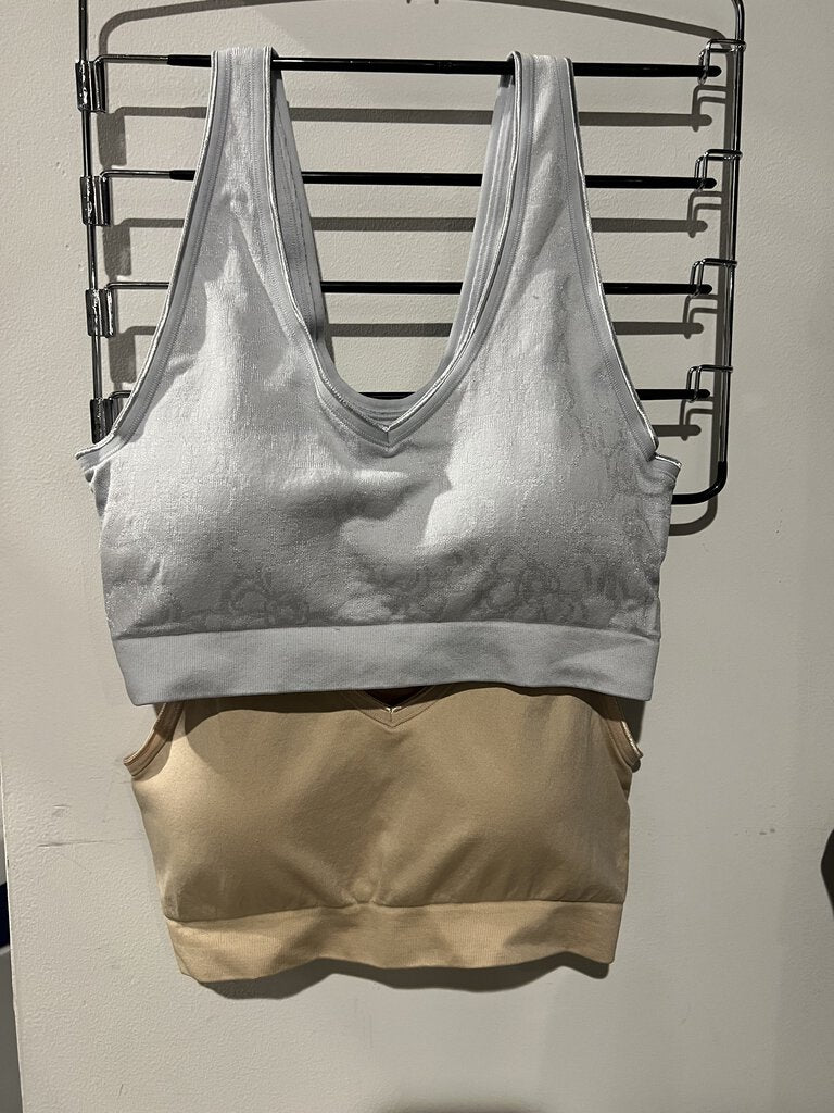 R45 Med LT-BL/SAND Anybody Set/2 seamless bras