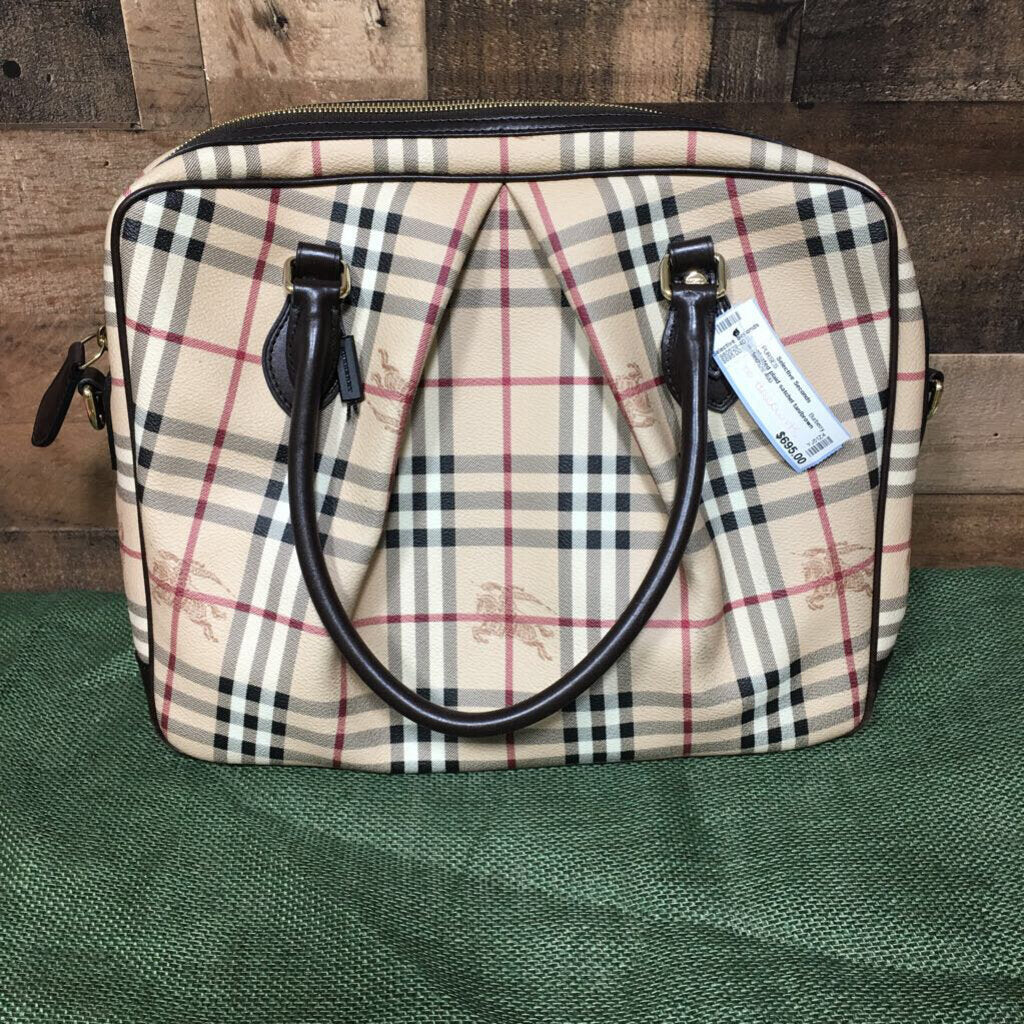 SOLD Burberry Nova Check Dome Vintage Satchel