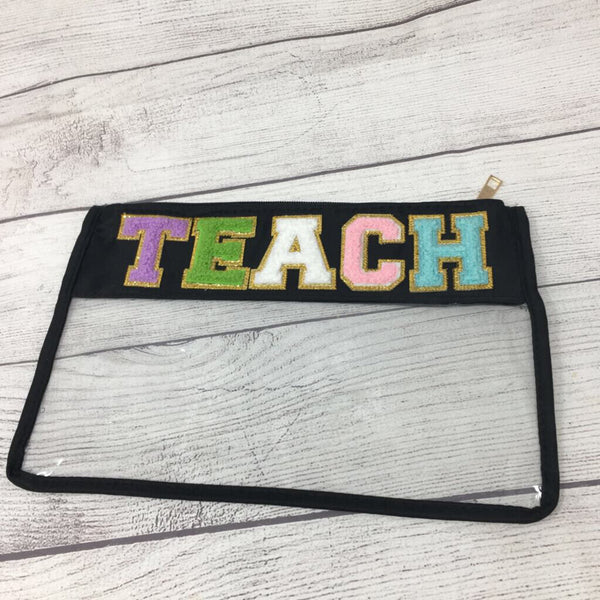 Clear Plastic w/black "Teach" Pouch