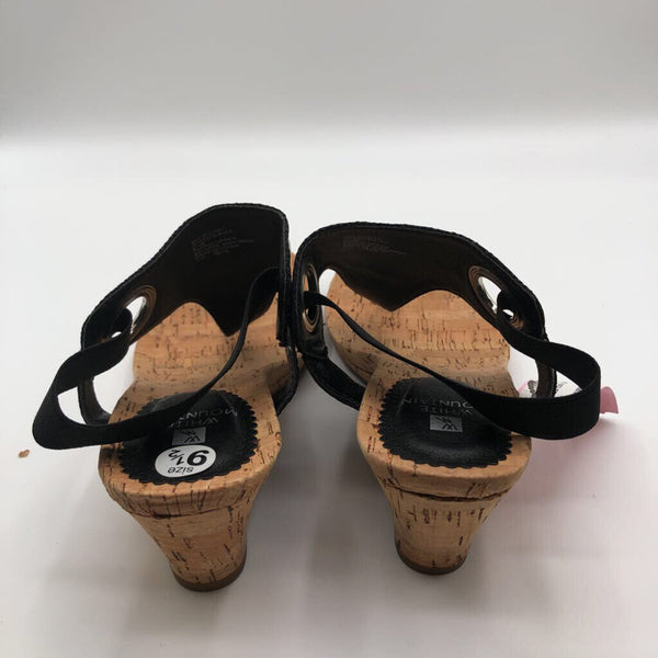 NWOB 9.5 cork platform thong wedge sandals